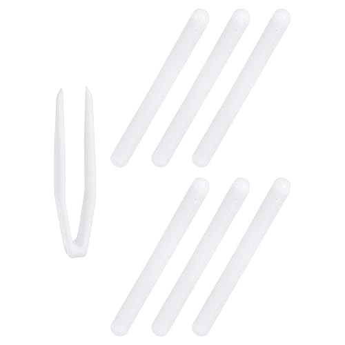 PATIKIL Barra agitadora magnética, 2.362 x 0.236 in, 6 unidades de PTFE magnético, barra mezcladora magnética para vaso de precipitados de fondo