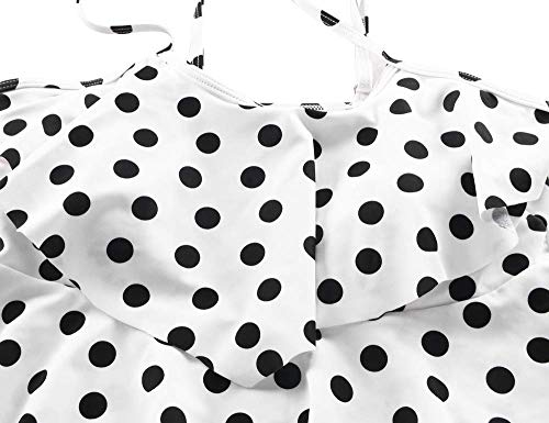 Hilor Women's Ruffled Flounce Tankini Top Flowy Layered Swimsuits Bathing Suits Tiered Swim Tops4