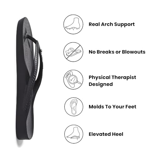 Image of Archies Arch Support Flip Flops for Men & Women - Orthotic Sandals for Plantar Fasciitis Relief - Lightweight, Cushioning, Shock-Absorbing Thong Sandals for Walking, Foot Pain & All-Day Comfort