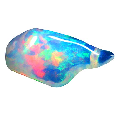 Opale arc-en-ciel d'Éthiopie 8.10 ct, cadeau d'exception en pierre précieuse naturelle 22x13mm