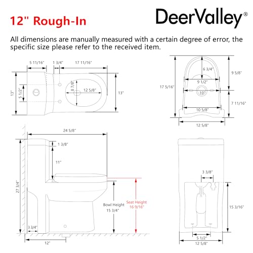 Deer Valley DV-1F52813C Deervalley Small Compact One Piece Toilet thumb #7