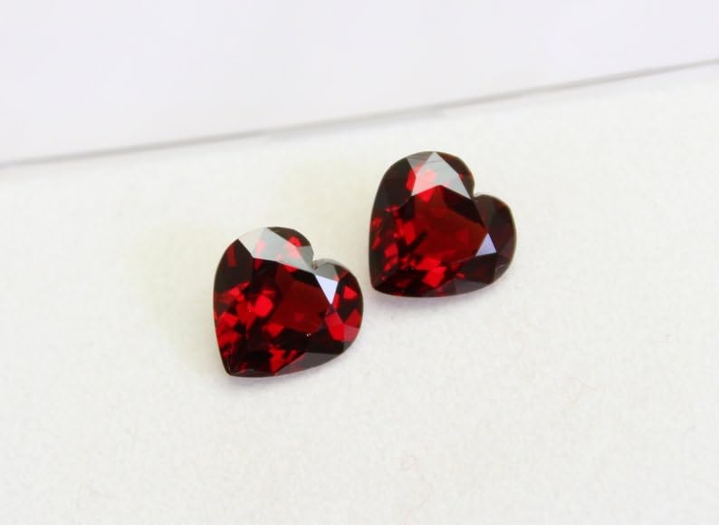 Grenat rouge naturel facetté, cadeau idéal pour fabriquer un pendentif - 2