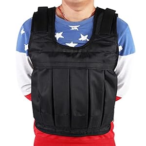 Weighted Vest 50KG for Men Women, Adjustable Belts, Weight Vest Training Fitness Weighted Jacket Ideal for Strength Training, Sands or Weights Holding (Empty Vest with no Steel Strips)