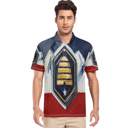 Polo de golf Utah GuoChe pour homme t-shirt col respirant taille S