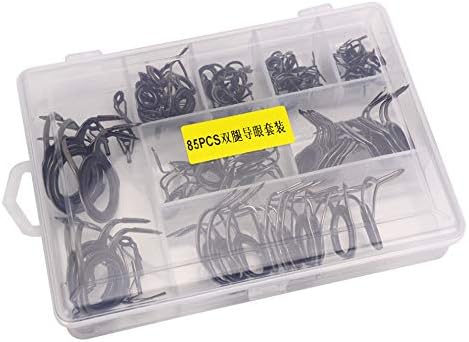 VOANZO 85pcs/box Fishing Rod Guides Fishing Rod Repair Kit Casting Rod Spinning Bait Casting Guides Ceramics Stainless Steel Carbon Guide - Image 3