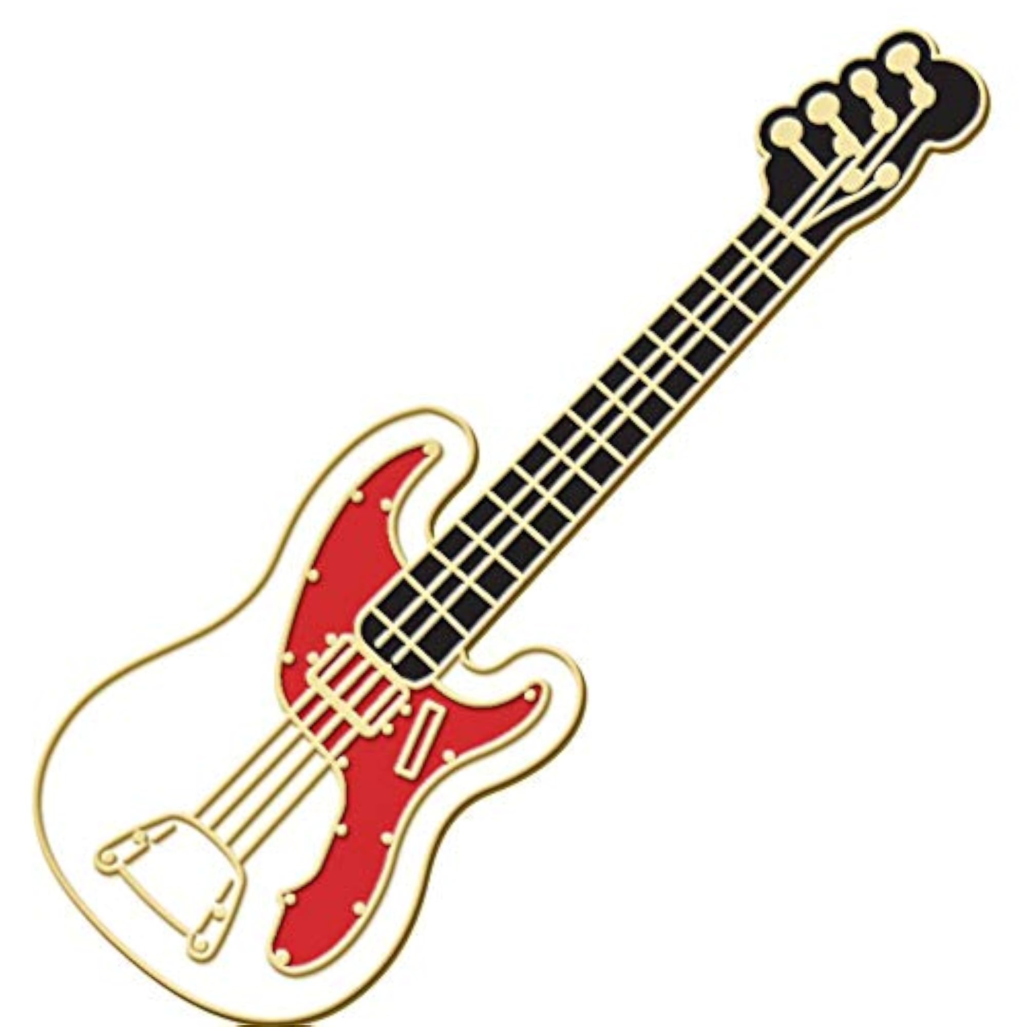 Bass Guitar Lapel Pin, Music Enthusiast Gift