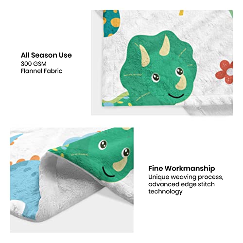 Miboi Fleece Blanket Throw Flannel Fleece Throw Blanket Soft Dinosaur Blanket For Boys #TOP3