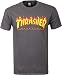 Thrasher "Flame Logo" T-Shirt (Charcoal) (Large)