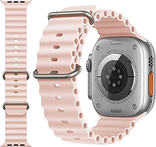 Image of IBS Ultra Seris 8 Smart Watch Men two Watch NFC Door Unlock Smartwatch Bluetooth Call Wireless Charge Fitness Bracelet (ULTRA RETRO ROSE RUBBER STRAP (RRS.))