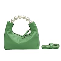 EASSL Zwarte Parel Handtas Schouder Mesengers Kleine Parel Dolly Tassen Voor Bruiloft Avondfeest Satijn Tas Vrouwen Clutch Bruidsmeisje Handtas, Laser Wit