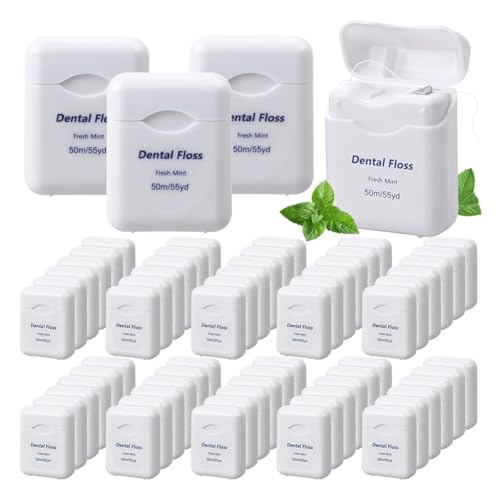 Fils dentaires menthe soin bucco-dentaire et protection dents blanches 60 pcs