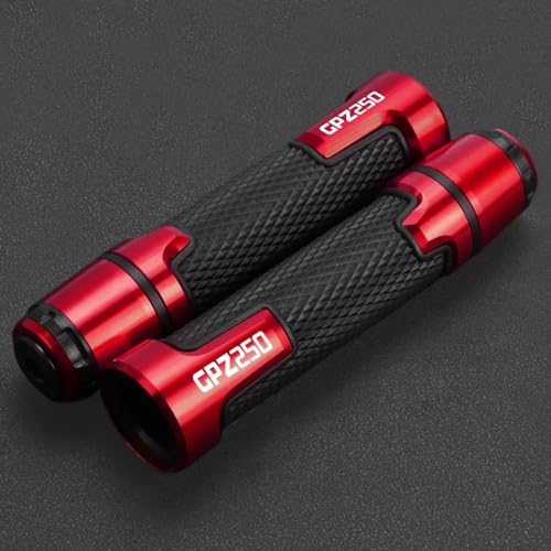 Poignées de Guidon 22mm de Haute Finition pour Moto Kawasaki GPZ250 Rouge - 2