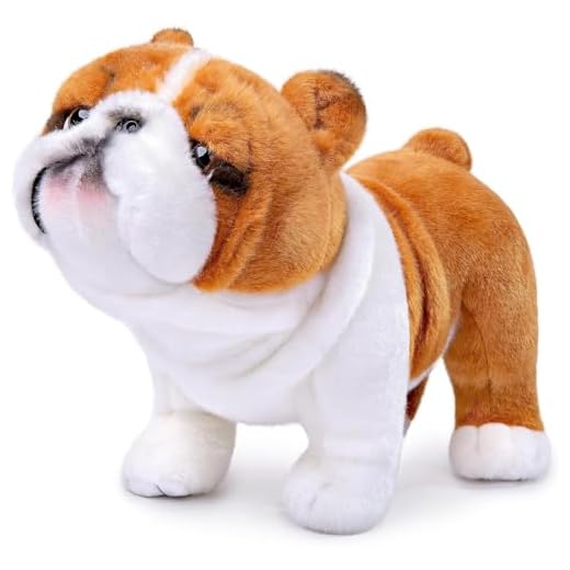 BABY FRANKIEZHOU English Bulldog Plush;Cuddly English Bulldog Stuffed Animals,Simulation Cute Puppy Dog Soft Toy,Fur Dog Stuffed Toy;Gifts for Kids,10 Inches Long