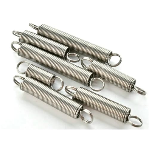 Xhuan-k΂ Wire Diameter 1.5mm 304 Stainless Steel Pullback Tension Cylindroid Helical Coil Extension Spring, ȑpr(45mm(2pcs),