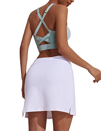 Image of Ekouaer Women's Athletic Skorts Lightweight Golf Skirts Inner Shorts Pocket Tennis Running Workout Sports Skorts