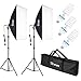 RYNX Softbox Set Fotostudio Professionelle Studiofotografie-Endlosausrüstung mit 135W 5500K E27-Sockellichtern und 2 Reflektoren 20 x 28 Zoll für Studio-Porträts, Produktfotografie, Modefotos, usw.