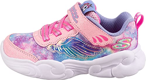 Skechers Baskets Unicorn Storm pour Fille, Maille Lavande Rose, 4 UK Child