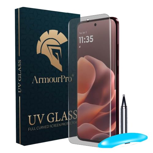 Image of ArmourPro Matte UV Tempered Glass for Motorola Edge 70 Pro Plus, Curved Screen Protector, Anti-Glare, Edge-to-Edge Coverage, Fingerprint Friendly, Case Friendly | Pack of 1