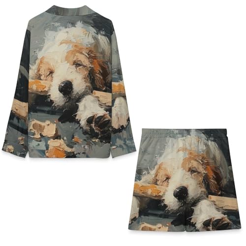 Dogs Bone And PawsMen's Long-sleeved Suits for Everyday Casual Wear2