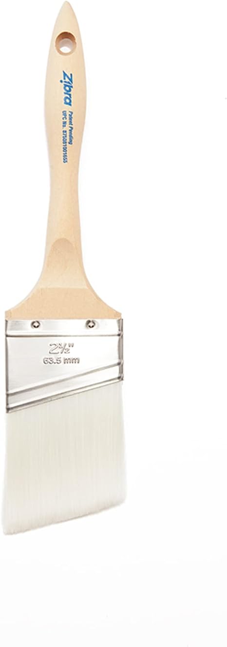 Zibra Angled Paint Brush for Painting Trim, Walls, and Doors,
