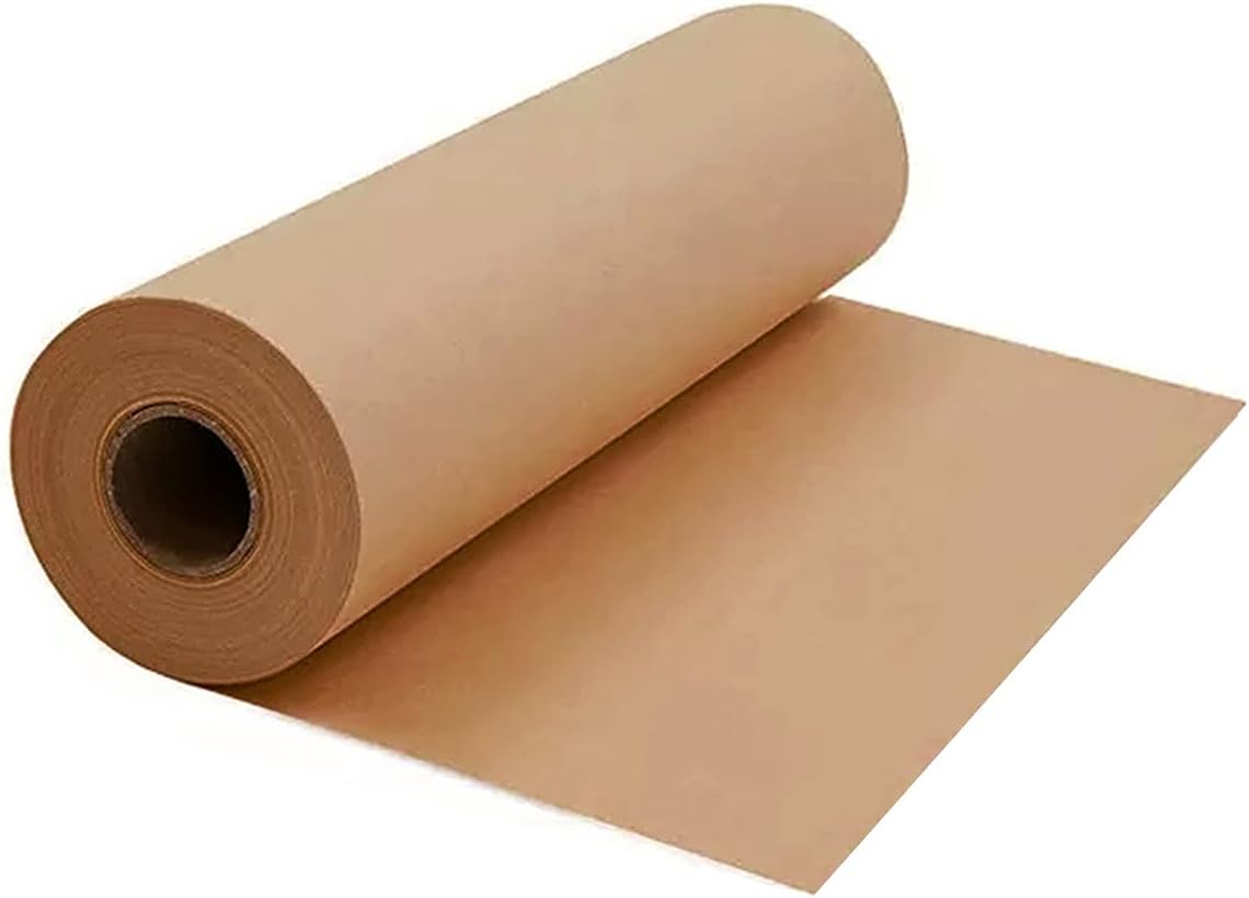 300mm x 30m Roll of Brown Kraft Wrapping Paper, Made from 100 Recycled