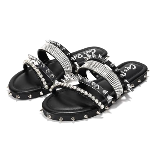 Cape Robbin Xtreme Sandals Slides For Women, Studded Womens Mules Slip On Shoes4