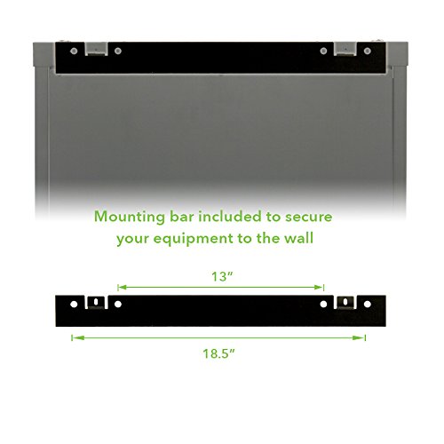 Navepoint 6U Wall Mount Network Cabinet For 19” It Equipment, A/V, Tempered Glass Door, Side Panels, Locks, 2 Fans, 450Mm Depth, Max Weight 132 Lbs #TOP6