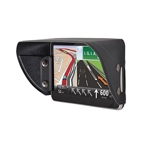 GPS Navigator Sunshade TFY Universal GPS Sun Shade & Glare Visor Shield for 7 inch Car Navigator