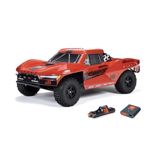 ARRMA Fury MEGA 550 2WD, Ferngesteuertes Auto, RC Auto 1/10, Short Course Truck, über 30 km/h, aufrüstbar, inkl. Akkus und Ladegerät, Rot, ARA3221ST1