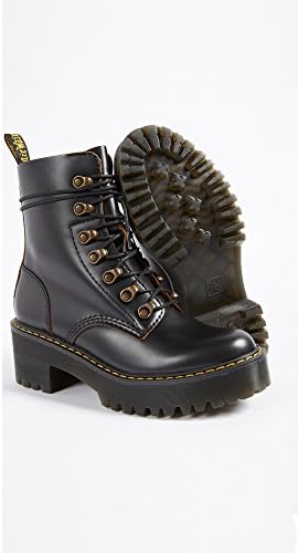 Dr. Martens Shoes Leona Boot, Black Vintage Smooth, 9 UK, Women's 11 US | Image 5