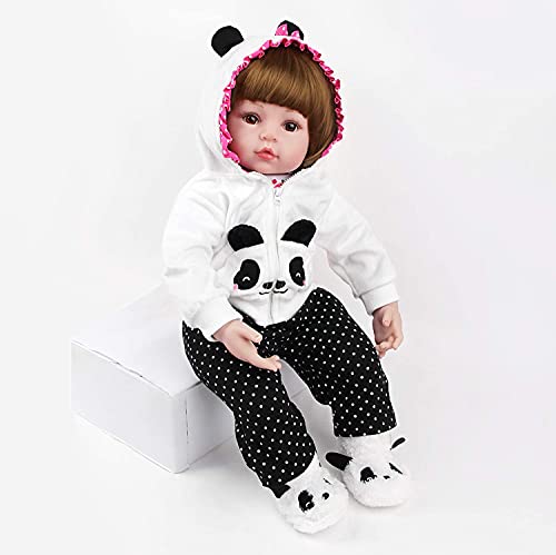 ZIYIUI Lebensechte Reborn Babypuppen 60cm 24 Zoll Weiche Vinyl Silikon Simulation Reborn Babys Mädchen Puppen wie echte… – Bild 8