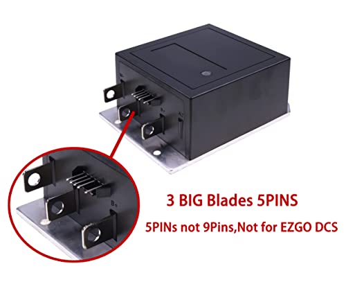 Jzgrdn 36V 350 Amp 5 Pin Speed Controller 25864G09 1206-4301 Compatible With Curtis Golf Cart E-Z-Go Ezgo Txt, Series Its #TOP2