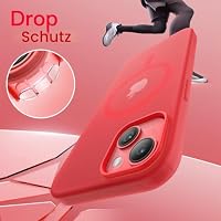 JETech Matte Magnetische Hülle für iPhone 14, Rot – Ansicht 5