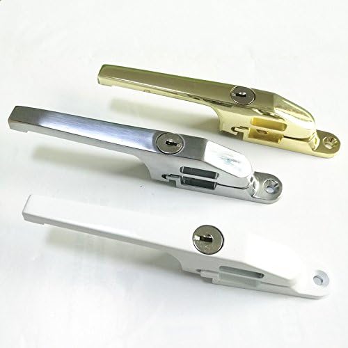 Locking Window Handle, Casement Window Handle Replacement Lock Latch Fastener Zinc Alloy with Key
