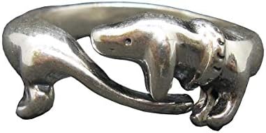 Sterling Silver Ring Dog Dachshund Genuine Solid Hallmarked 925 Handmade