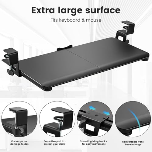 Dqcgly 01 Keyboard Tray Under Desk thumb #4