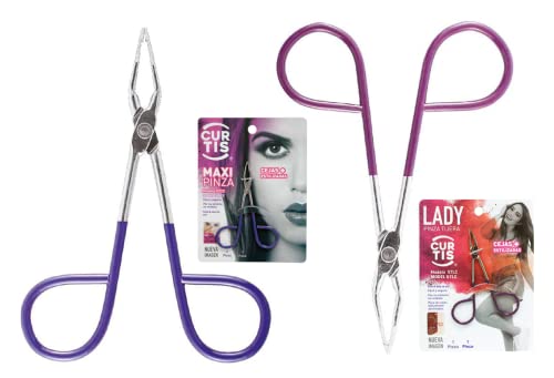 (2 In 1) Less Pain Professional Straight Tip Tweezers With Easy Scissor Handle + 2 Eyebrow Brush, Great Precision Tweezers Men/Women; Portable Beauty Tools For Facial Hair, Ingrown Hair, Blackhead #TOP6