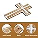 Wall Cross Retro Catholic Wooden Hanging Crosses Baptism with Metal Spiritual Religious Cross with Hook Silver Edge Blessed Letter Design Christmas Crucifix Gift for Church Home Wall Decor