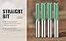 Boxonly Straight Router Bit 8mm Shank,Double Flute Woodworking Milling Cutter Router Bits 6mm Cut Diameter 30mm Cut Length Cutting Trimming Cutter Routing Bits