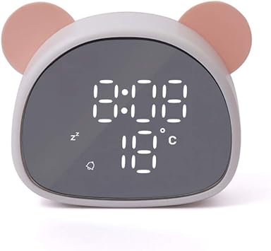 Amazon Co Jp Xbr音声起動目覚まし時計クリエイティブパンダミラー目覚まし時計録音子供の部屋に適した充電音声制御は最高の贈り物です Pink ホーム キッチン