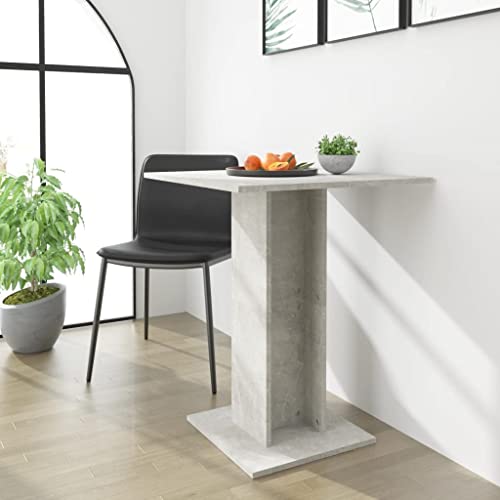 PIXZSSI Mesas de comedor Gris Hormigón 60x60x75 cm Material de madera Diseño elegante Mesa de comedor Interior Diseño versátil Mesas altas Resistente a la humedad Mesa de cocina Fácil limpieza