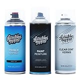 ScratchesHappen Exact-Match Spray Paint - Deep Wedgewood Blue Metallic (KQ/LL/M6910A/M6911A) for Ford - Preferred (Paint + Clear Coat + Primer)