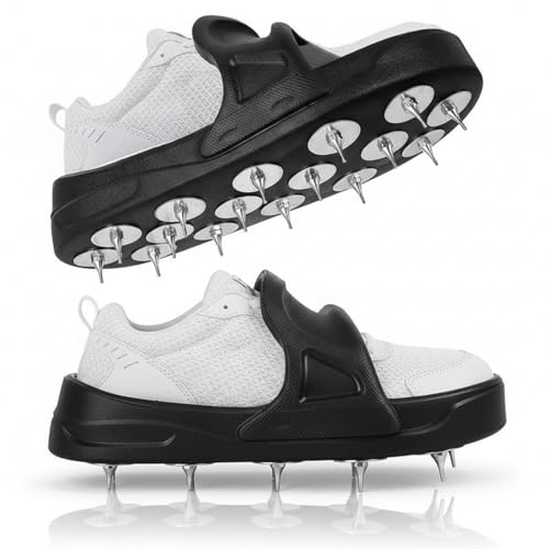 Cutecrop Epoxy Shoes Spike Shoes for Epoxy Flooring Coating, Slip-on Design, Safe Walking on Floor Leveling Materials Self Leveling Cement Concrete Resin (X-Large, Shoe Size 11-16)