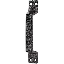 Heavy Duty Metal Door Handle for Grab - Black Rustic Iron Pull Entry Handles - Stainless Steel Gate Pulls