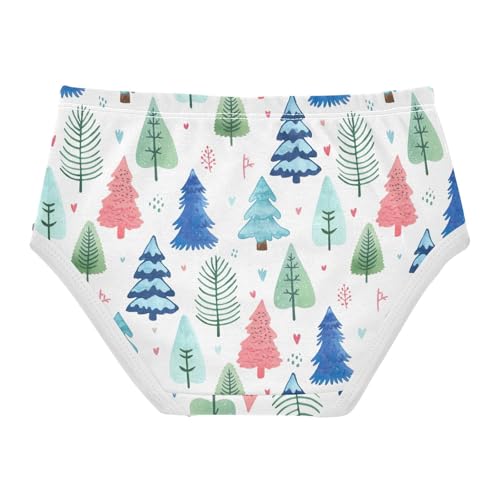Joisal Christmas Trees Winter Little Girl Panties Toddlers Underwear Floral Cotton Cartoon Briefs Kids Undies 2t2