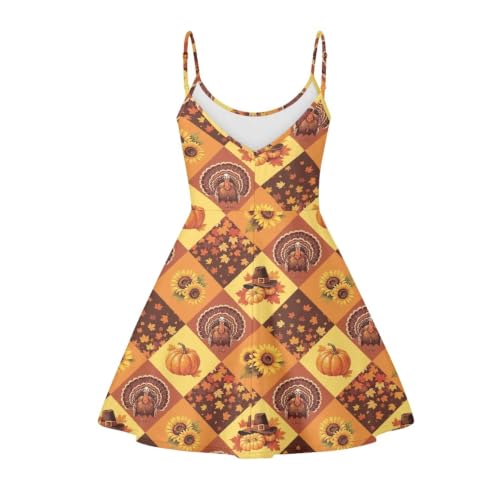 Image of Women's Spaghetti Strap Dress Summer Casual Swing Sundress Girls Beachwear Swing Mini Dress