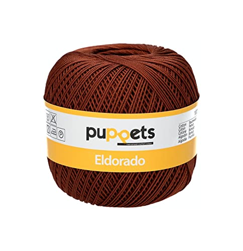 Puppets Eldorado Stärke 10 4574010-07359 braun Häkelgarn, 100% Baumwolle