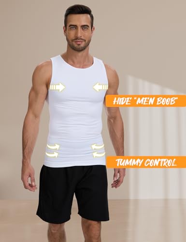Mens Body Shaper Slimming Shirt Mens Compression Tank Top Shapewear Vest2