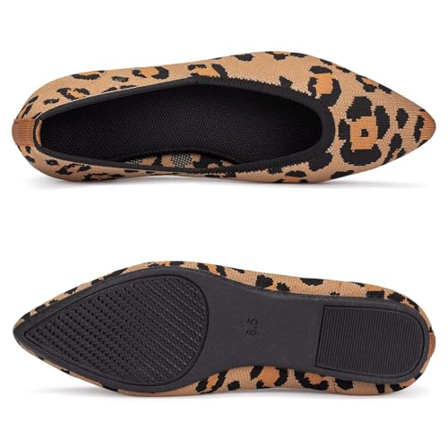 Image of Frank Mully Womens Pointed Toe Flats Knit Dress Shoes Comfort Women Shoes Softable