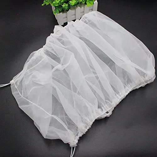 Adjustable Birdcage Seed Catcher Feather Catcher Bird Cage Cover Net Airy Soft Skirt Guard Birdcage Nylon Mesh Netting For Parrot Macaw Parakeet Round Square Cage (118 X 32 Inch, White) #TOP2